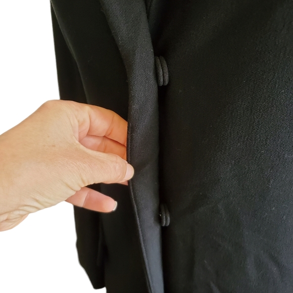 Annette Gortz Modern Hidden Butyon Belted Long Coat Jacket - Picture 8 of 8